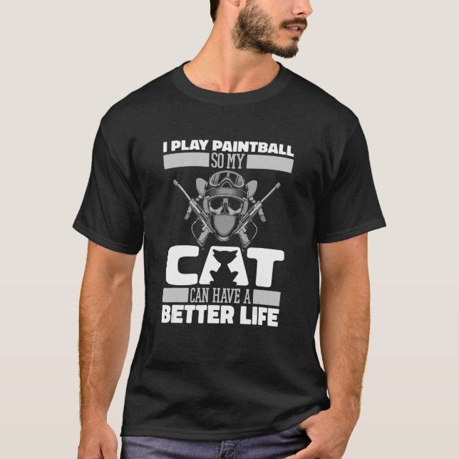 Camiseta Paintballer Paintballing Paintballing Cat Paintbal (Frente)