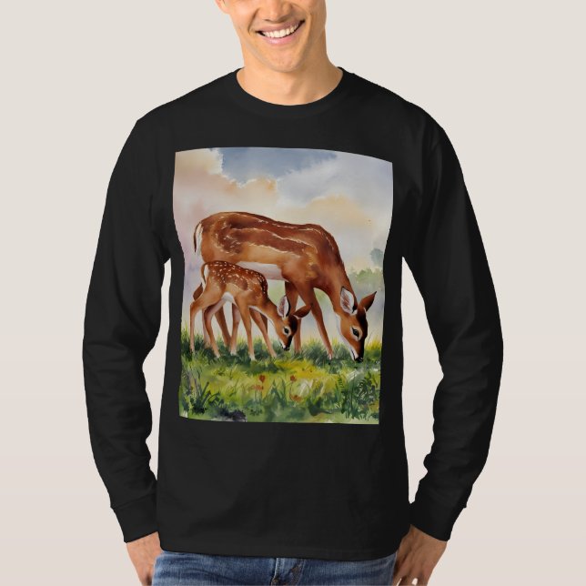 Camiseta Painted Deer Mom and Baby (Frente)
