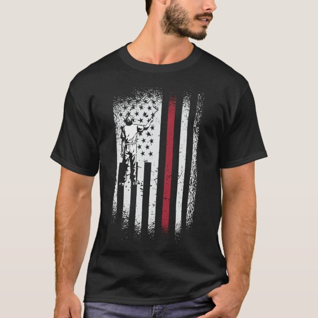 Camiseta Painter Decorator Painter American Flag American (Frente)
