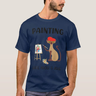 Camiseta Painting Because Murder Is Wrong - Funny Cat Lover
