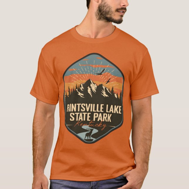 Camiseta Paintsville Lake State Park Kentucky KY Retro Camp (Frente)