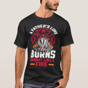 Camiseta Pais Adoram Bombeiros Brilhantes Queimam Da do Pai