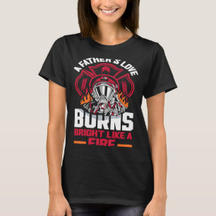 Camiseta Pais Adoram Bombeiros Brilhantes Queimam Da do Pai