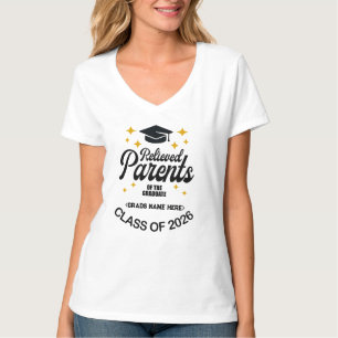 Camiseta Pais aliviados de graduado piada formatura 2026