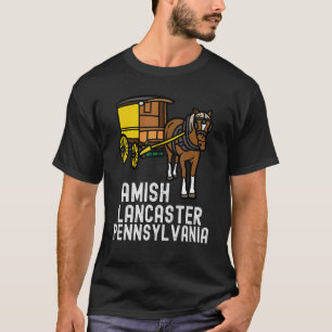 Camiseta País Amish Pensilvânia Cavalo E Carruagem 2