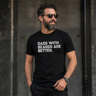 Camiseta Pais Com Barbas São Melhores Citação Engraçada