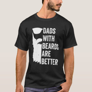 Camiseta Pais com Barbas São Melhores Pai Barbudo Engraçado