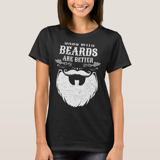 Camiseta Pais com barbas são melhores presentes para os hom (Frente)