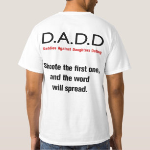 Camiseta Pais contra as filhas que datam o t-shirt