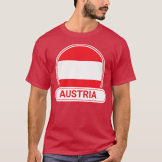 Camiseta País Crachá Áustria Bandeira