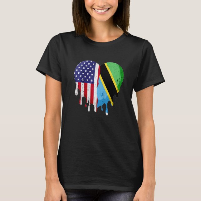 Camiseta País Crescente do Patriot Americano Tanzaniano Der (Frente)