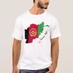 Camiseta País da bandeira de Afeganistão