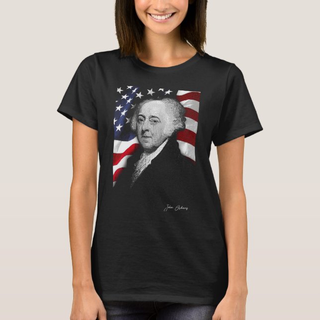 Camiseta País de bandeira americano john adams Eyes (Frente)