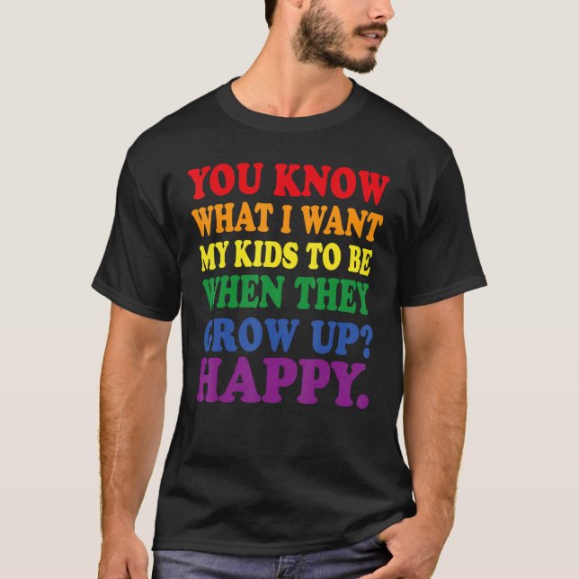 Camiseta Pais de consciência LGBT Mãe Orgulho gay Arco-Íris (Frente)