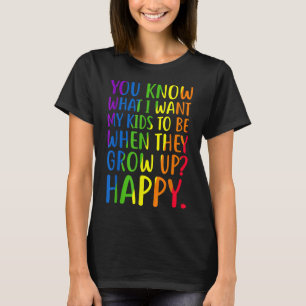 Camiseta Pais de consciência LGBT Mãe Orgulho gay Arco-Íris