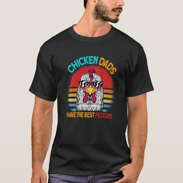 Camiseta pais de frango têm os melhores peckers galinha de  (Frente)