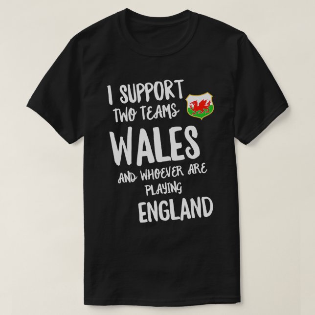 Camiseta País de Gales Apoiador Funny Welsh Rugby Team Dese (Frente do Design)
