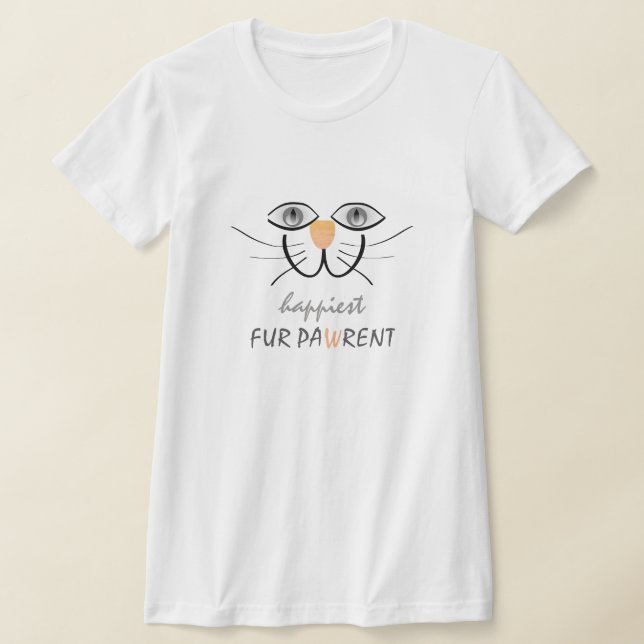 CAMISETA PAIS DE GATO, MÃE DE GATO, PAI DE GATO - SORRISO D (Postura )