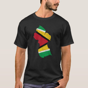 Camiseta País de Guyana com bandeira guianesa