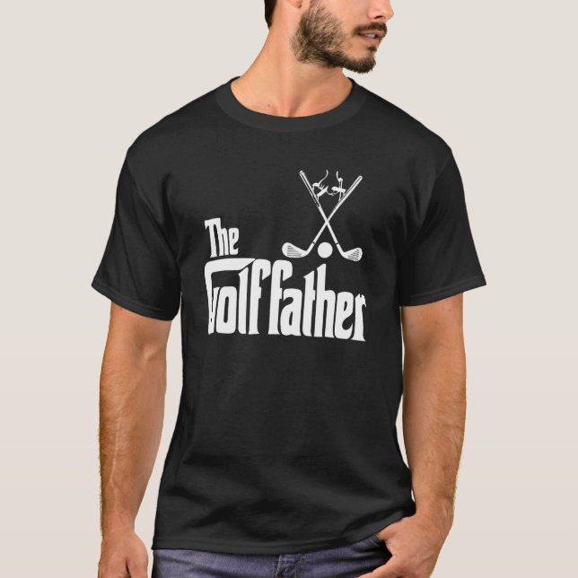 Camiseta Pais de Mens e Homens O Golfe Padre Golf (Frente)