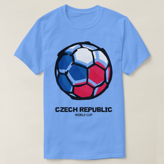 Camiseta País de pavilhão da República Checa (Frente do Design)