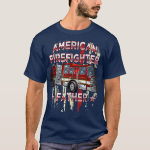 Camiseta Pais do Bombeiro da bandeira americana para o Fire