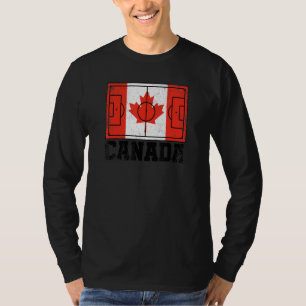 Camiseta País do Campo de Futebol do Canadá - Bandeira do O