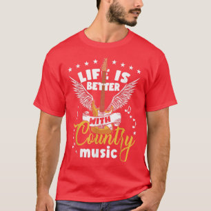 Camiseta País do concerto musical country do tocador de vio