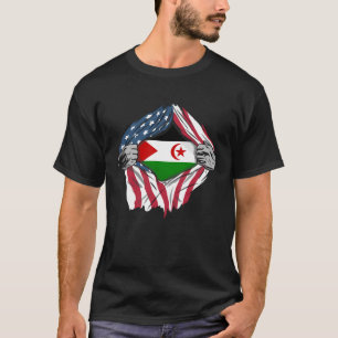 Camiseta País do Dentro de Sangue Americano do Sara Ocident