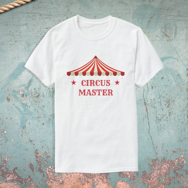 Camiseta Pais do Partido Tema de Aniversário do Circo Mestr (Circus master - Parents Birthday T-shirt)