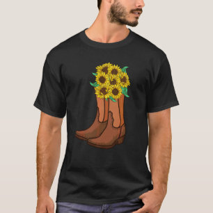 Camiseta País Engraçado da Cowgirl Mulheres Meninas Bota