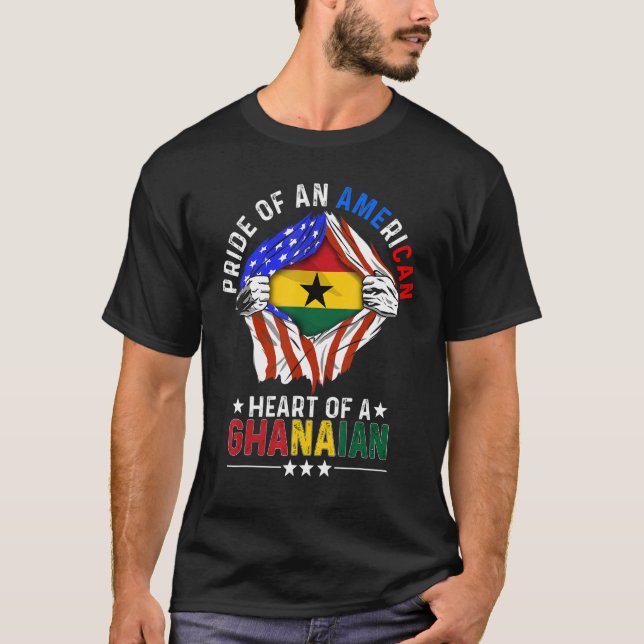 Camiseta País Estrangeiro Gh do Orgulho Americano Gana Gh (Frente)