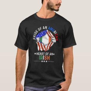 Camiseta País Estrangeiro Irlandês do Orgulho Americano Ire