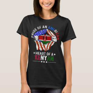 Camiseta País Estrangeiro Queniano Americano Bandeira do Qu
