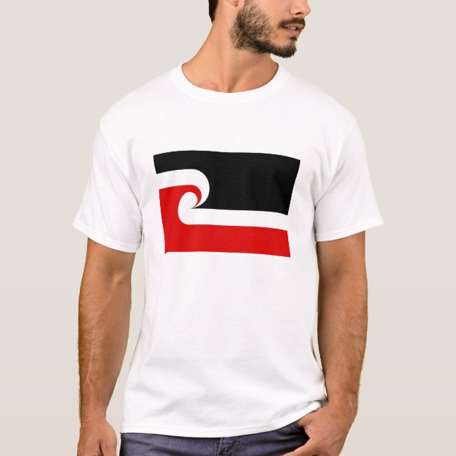 Camiseta país étnico maori de Nova Zelândia da bandeira (Frente)