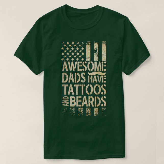 Camiseta Pais Fantásticos Homens Têm Tatuagens E Barbas Ban (Frente do Design)