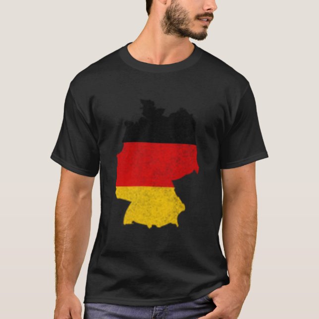Camiseta País Gery Com Bandeira Ger Desgastada (Frente)