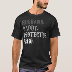 Camiseta Pais heróis do pai protetor do marido