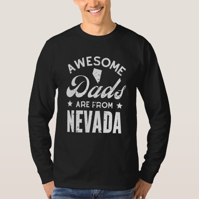Camiseta Pais Incríveis de Nevada Mapa do Estado do Dia dos (Frente)