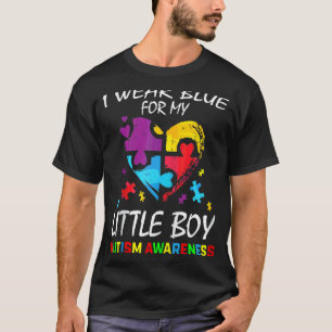 Camiseta Pais Mãe Pai Azul Para Meu Filho Autismo