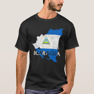Camiseta País Nicarágua - Sinalizador de Mapa Orgulhoso - R