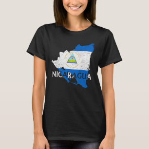 Camiseta País Nicarágua - Sinalizador de Mapa Orgulhoso - R