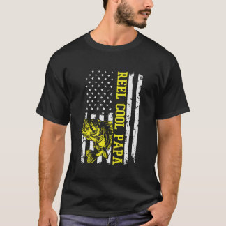 Camiseta Pais no Dia de Pesca Pescador Estados Unidos Bande
