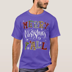 Camiseta País Ocidental Feliz Natal Yall Leopard Buffa