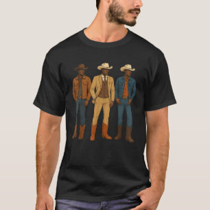 Camiseta País Ocidental Rodeo Black Cowboy América Africana