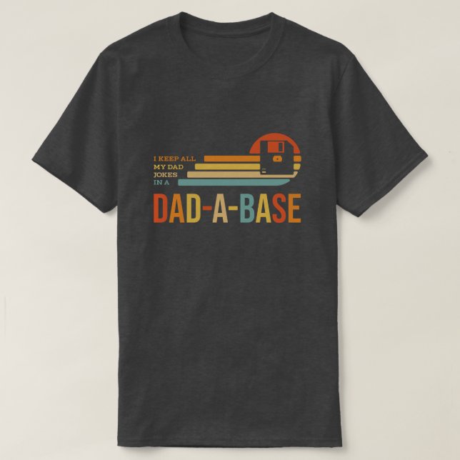 Camiseta Pais Orgulhosos "Pai-A-Base" da Piada de Retro (Frente do Design)