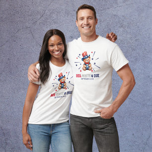 Camiseta Pais Pais Esperando Bebê Personalizado Vermelho Br