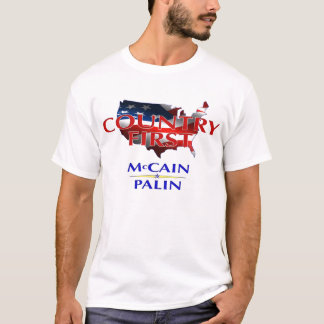 Camiseta País primeiramente - McCain Palin 2008