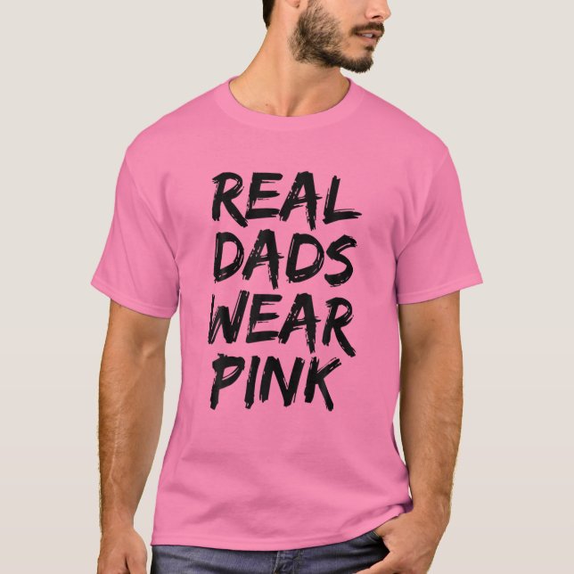Camiseta Pais Reais do Mens Vestem Dia de os pais Rosa Engr (Frente)