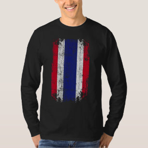 Camiseta País Sinalizador Souvenir Grunge Bandeira Tailândi
